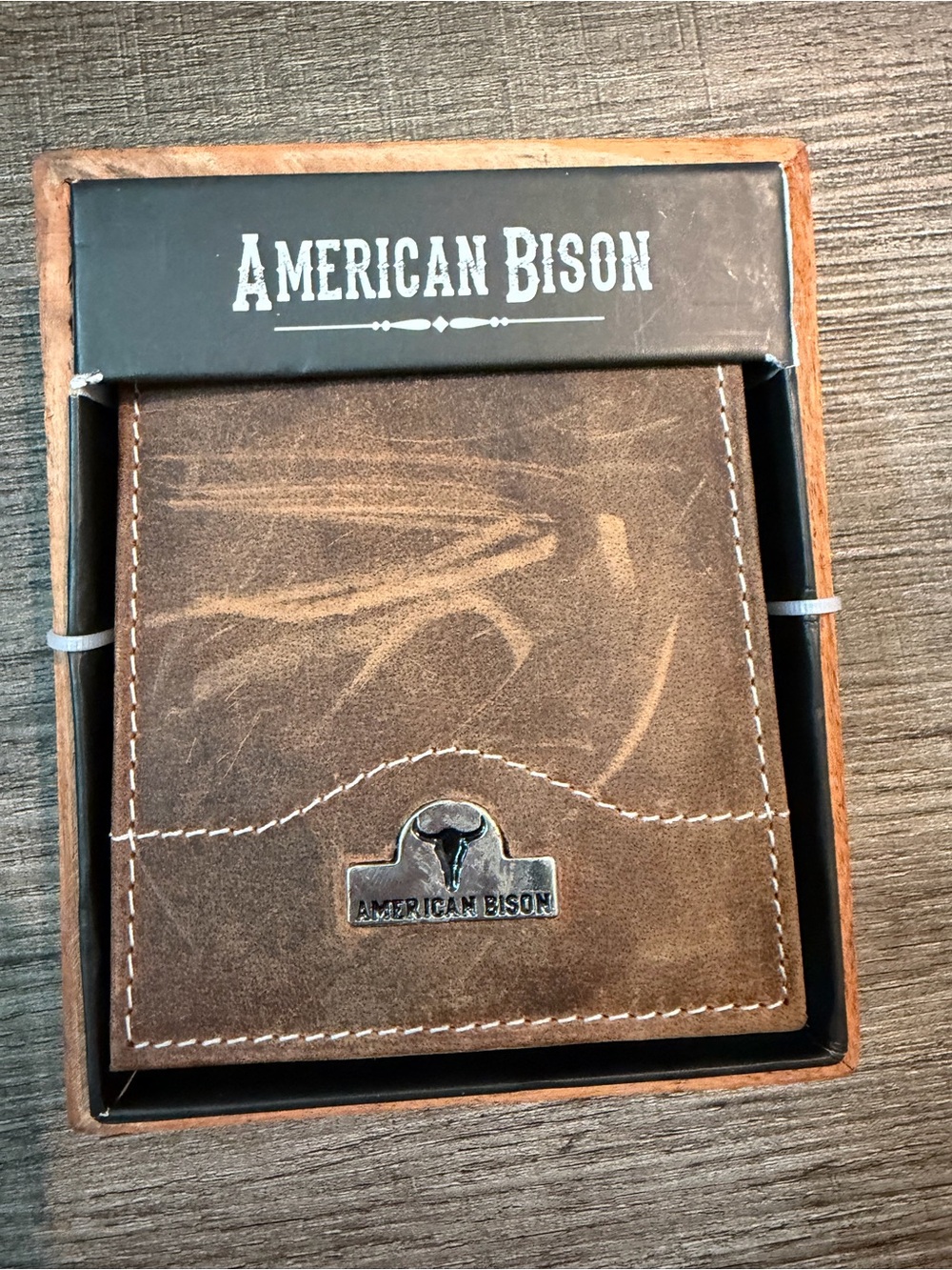 American Bison Brown Leather Men's Wallet